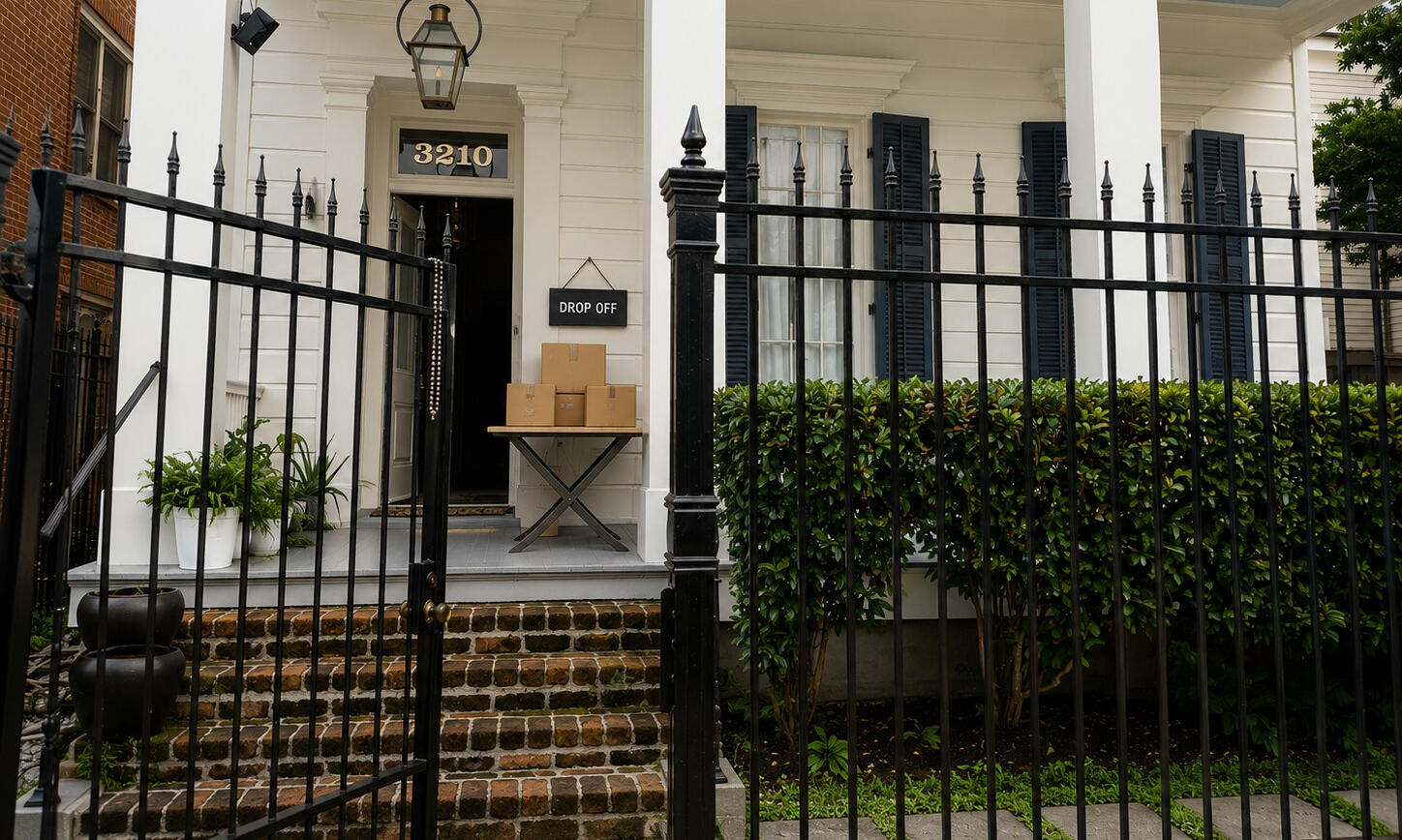 Drop them off on the porch Drop them off on the porch